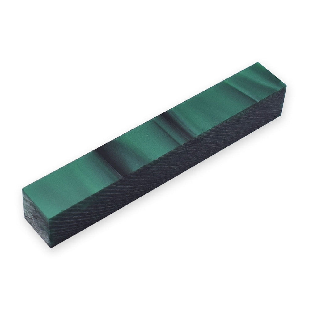 Pen blank - Acryl - 130x20x20 mm - Dunkelgrün mit schwarzer Linie - Pfeifenecke